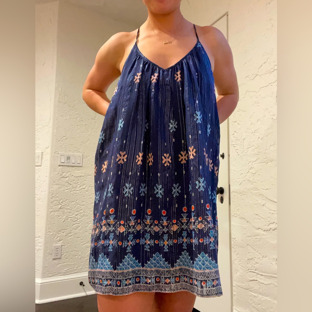Joie Navy Blue Spaghetti -Strap Dress